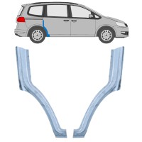 Pannello di riparazione sezione anteriore parafango posteriore per Volkswagen Sharan 2010-2022 / Sinistra+Destra / Set 14602