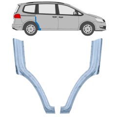 Pannello di riparazione sezione anteriore parafango posteriore per Volkswagen Sharan 2010-2022 / Sinistra+Destra / Set 14602