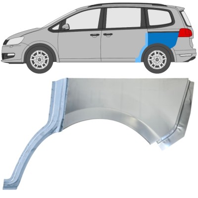 Pannello di riparazione parafango posteriore per Volkswagen Sharan 2010-2022 / Sinistra / Set 14604