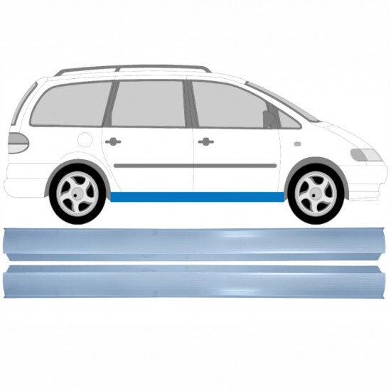Pannello di riparazione sottoporta lamiera per Volkswagen Sharan 1995-2010 / Sinistra+Destra / Set 11937