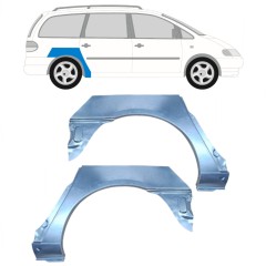 Pannello di riparazione parafango posteriore per Seat Alhambra 1995-2010 / Sinistra+Destra / Set 14017