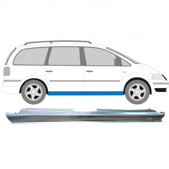 Sottoporta Lamiera Completo per Seat Alhambra 1995-2010 / Destra 13001