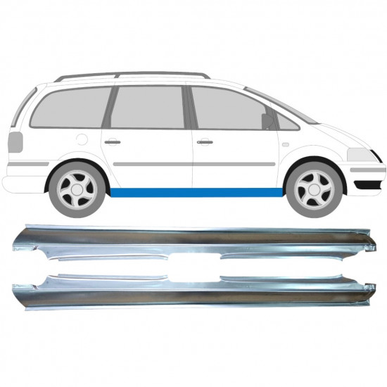 Lamiera di riparazione completo sottoporta e parafango posteriore per Ford Galaxy 1995-2010 / Sinistra+Destra / Set 14444