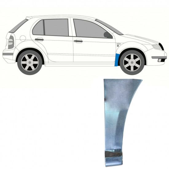 Pannello di riparazione parafango anteriore per Skoda Fabia I 1999-2007 / Destra 7234