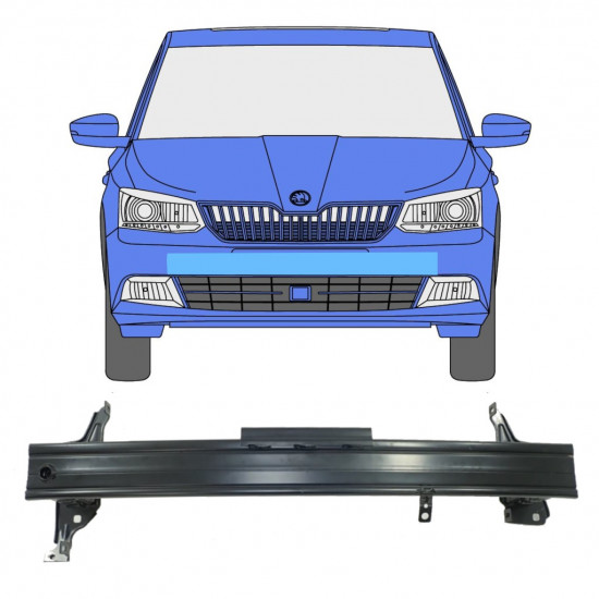 Rinforzo paraurti anteriore per Skoda Fabia 2014- 7568