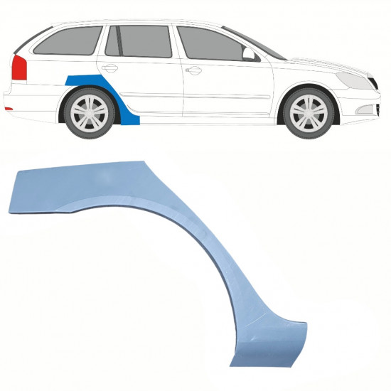 Pannello di riparazione parafango posteriore per Skoda Octavia II 2004-2013 / Destra 10185
