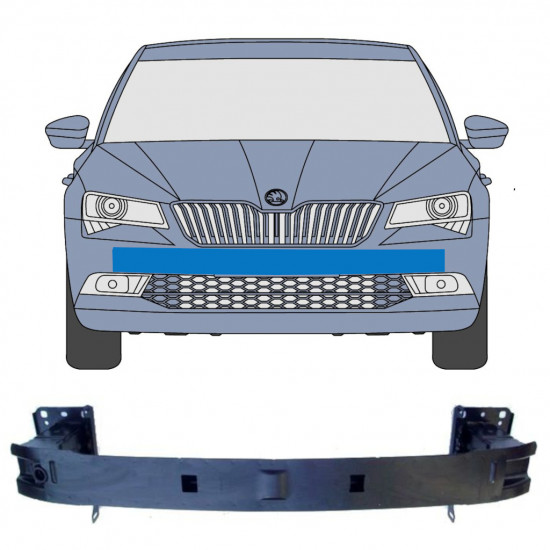 Rinforzo paraurti anteriore per Skoda Superb 2015-2023 9355