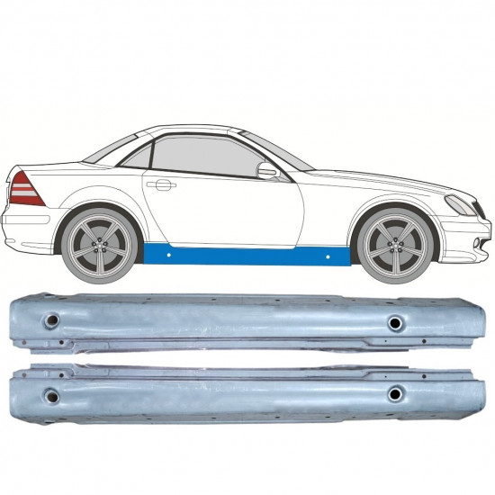 Pannello di riparazione sottoporta lamiera per Mercedes SLK-Class 1996-2004 / Sinistra+Destra / Set 12606