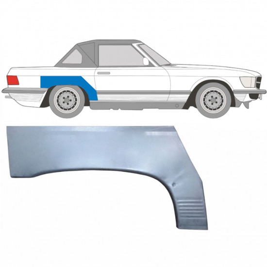 Pannello di riparazione parafango posteriore per Mercedes SL-Class 1971-1989 / Destra 6273