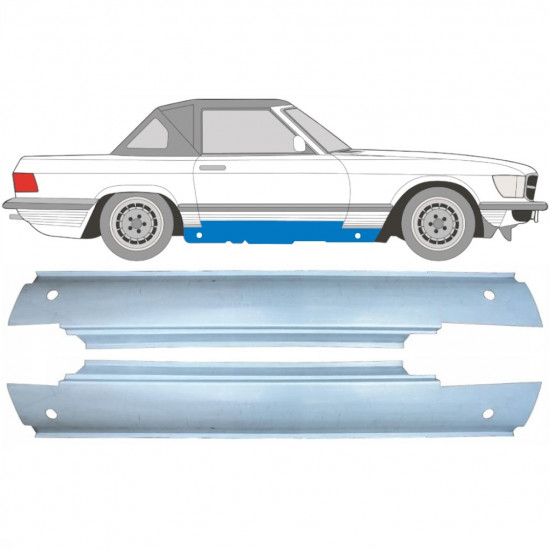 Sottoporta Lamiera Completo per Mercedes SL-Class 1971-1989 / Sinistra+Destra / Set 11496