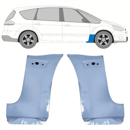 Pannello di riparazione parafango anteriore per Ford S-MAX 2006-2015 / Sinistra+Destra / Set 12684