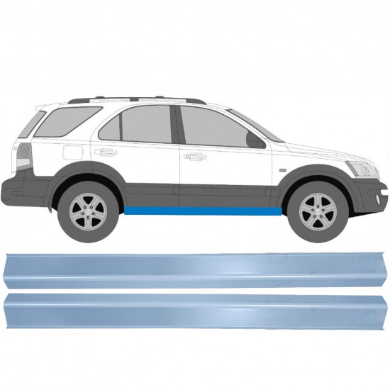 Pannello di riparazione sottoporta lamiera per Kia Sorento 2002-2009 / Sinistra+Destra / Set 11939