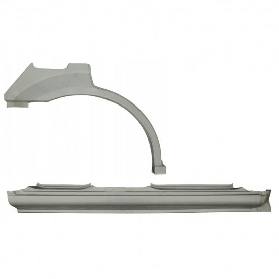 Lamiera di riparazione completo sottoporta e parafango posteriore per Kia Sorento 2002-2009 / Destra / Set 11711