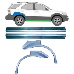 Pannello di riparazione sottoporta e parafango posteriore per Kia Sorento 2002-2009 / Sinistra+Destra / Set 10696
