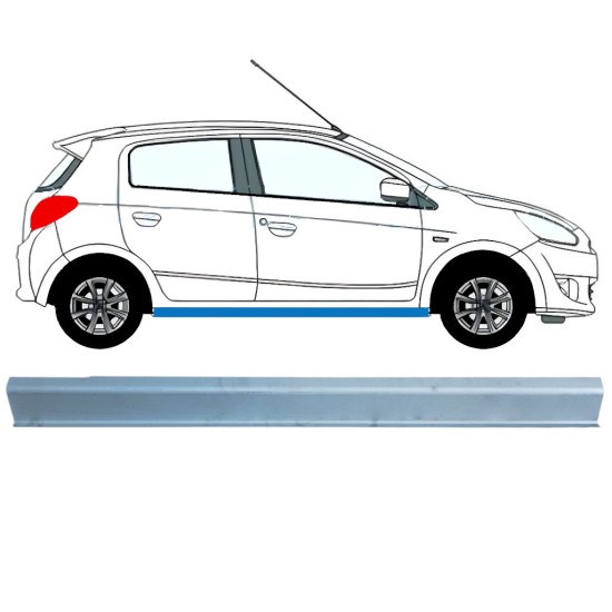 Pannello di riparazione sottoporta inferiore per Mitsubishi Space Star 2013-2024 / Destra 16842