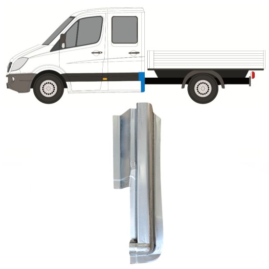 Lamiera di riparazione dell'angolo posteriore per Mercedes Sprinter 2006-2018 / Destra 14978