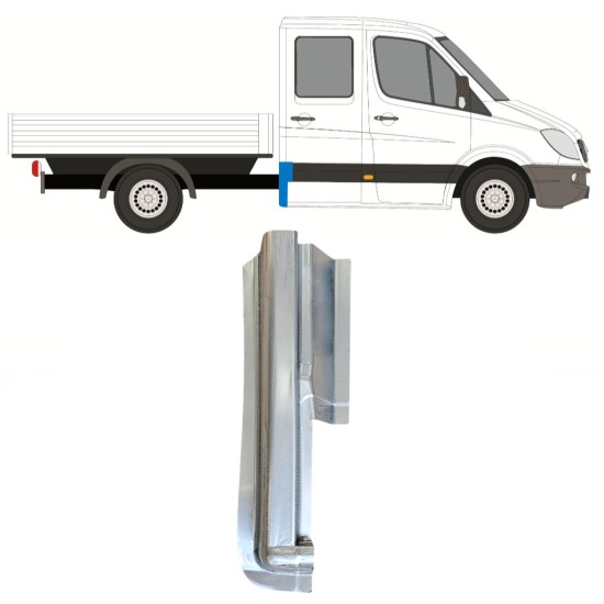 Lamiera di riparazione dell'angolo posteriore per Mercedes Sprinter 2006-2018 / Destra 14977
