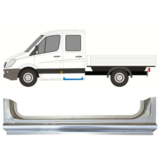 Lamiera di riparazione sottoporta posteriore per Mercedes Sprinter 2006-2018 / Sinistra 15067