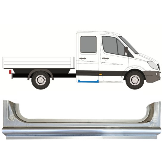 Lamiera di riparazione sottoporta posteriore per Mercedes Sprinter 2006-2018 / Destra 15066