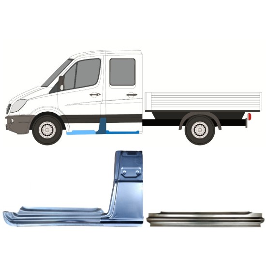 Set di pannelli di riparazione per Mercedes Sprinter 2006-2018 / Sinistra / 14781