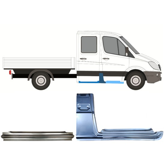 Set di pannelli di riparazione per Mercedes Sprinter 2006-2018 / Destra / 14780