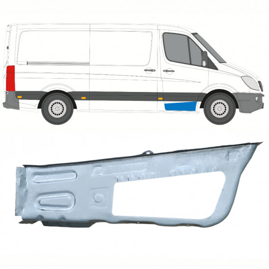 Pannello di riparazione gradino anteriore per Mercedes Sprinter 2006-2018 / Destra 10206