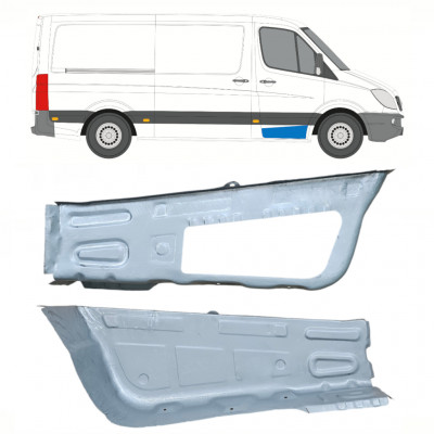 Pannello di riparazione gradino anteriore per Mercedes Sprinter 2006-2018 / Sinistra+Destra / Set 10208