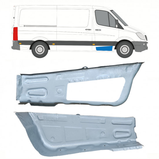 Pannello di riparazione gradino anteriore per Volkswagen Crafter 2005-2017 / Sinistra+Destra / Set 14104