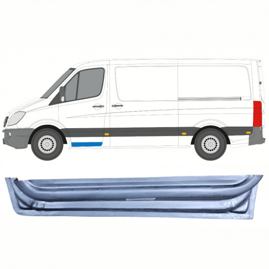 Pannello di riparazione porta anteriore interno per Mercedes Sprinter 2006-2018 / Sinistra 9134