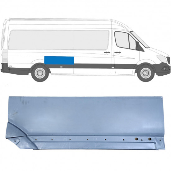 Pannello di riparazione parafango posteriore per Mercedes Sprinter 2006-2018 / Destra 8551