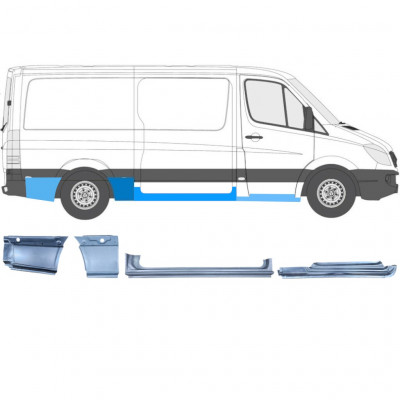 Set di pannelli di riparazione per Volkswagen Crafter 2005-2017 / Destra / 14502