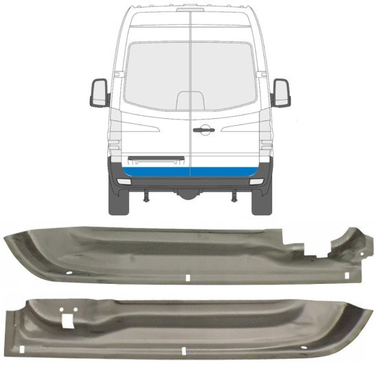 Pannello di riparazione porta posteriore per Mercedes Sprinter 2006-2018 / Sinistra+Destra / Set 9555