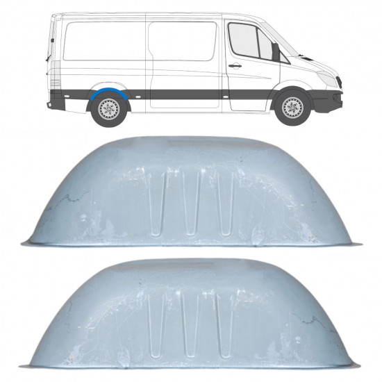 Pannello di riparazione arco ruota posteriore per Volkswagen Crafter 2005-2017 / Set 14283