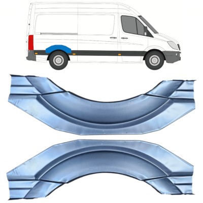 Pannello di riparazione parafango posteriore per Mercedes Sprinter 2006-2018 / Sinistra+Destra / Set 16154