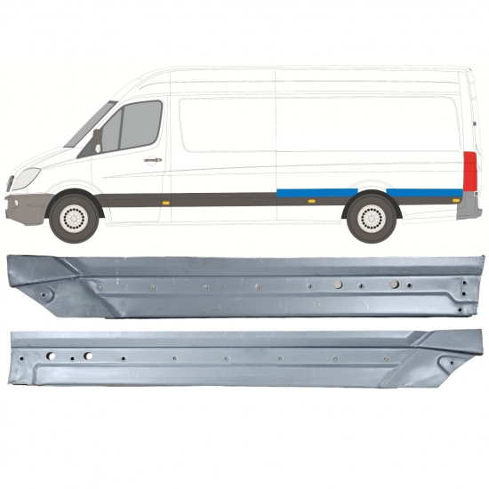 Pannello di riparazione parafango posteriore per Mercedes Sprinter 2006-2018 / Sinistra / Set 12058