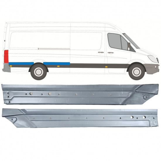Pannello di riparazione parafango posteriore per Mercedes Sprinter 2006-2018 / Destra / Set 12057