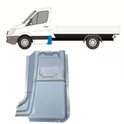 Lamiera di riparazione dell'angolo posteriore per Mercedes Sprinter 2006-2018 / Sinistra 15070