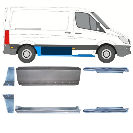 Set di pannelli di riparazione per Volkswagen Crafter 2005-2017 / Sinistra+Destra / 15590