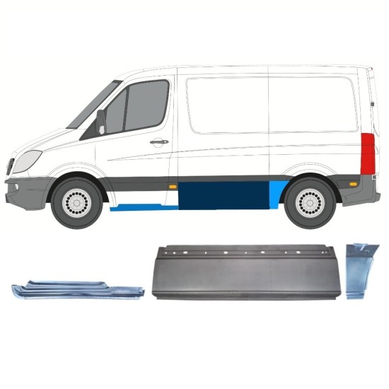 Set di pannelli di riparazione per Volkswagen Crafter 2005-2017 / Sinistra 15605