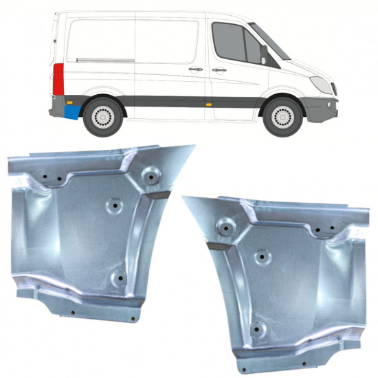 Pannello di riparazione parafango posteriore per Mercedes Sprinter 2006-2018 / Sinistra+Destra / Set 11051