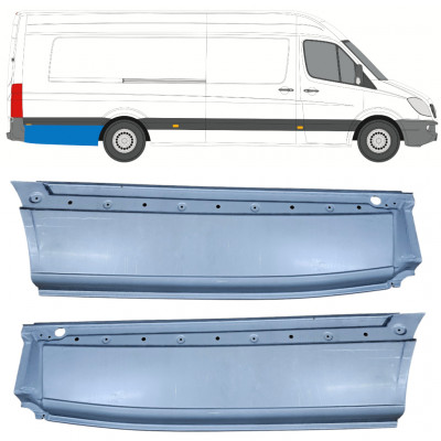 Pannello di riparazione parafango posteriore per Mercedes Sprinter 2006-2018 / Sinistra+Destra / Set 12648