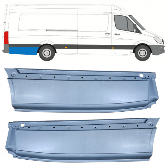 Pannello di riparazione parafango posteriore per Mercedes Sprinter 2006-2018 / Sinistra+Destra / Set 12648