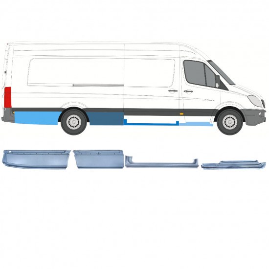 Set di pannelli di riparazione per Mercedes Sprinter 2006-2018 / Destra / 12428