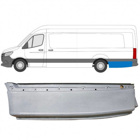 Pannello di riparazione parafango posteriore per Mercedes Sprinter 2018- / Sinistra 8186