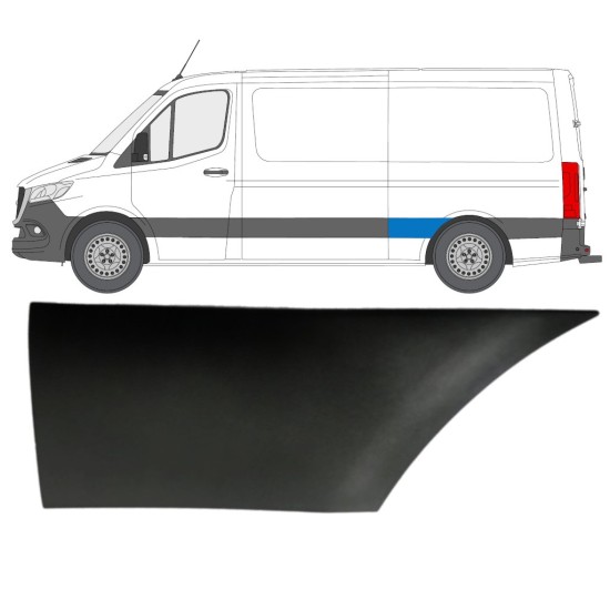Modanatura laterale parafango posteriore per Mercedes Sprinter 2018- / Sinistra 16649