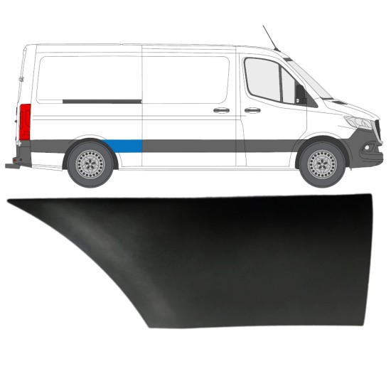 Modanatura laterale parafango posteriore per Mercedes Sprinter 2018- / Destra 16648