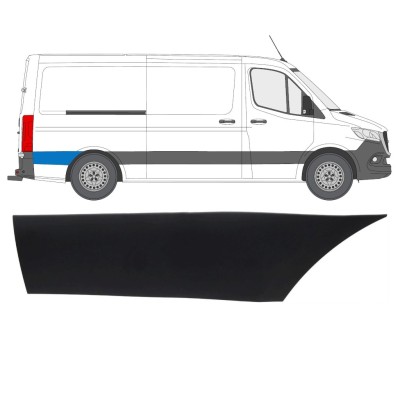 Modanatura laterale parafango posteriore dietro la ruota per Mercedes Sprinter 2018- / Destra 16642