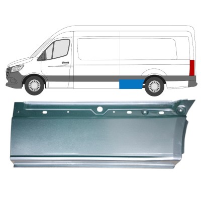 Pannello di riparazione sezione inferiore parafango posteriore per Mercedes Sprinter 2018- / Sinistra 14552