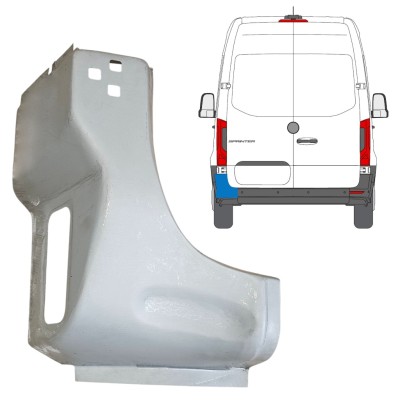 Lamiera di riparazione dell'angolo posteriore per Mercedes Sprinter 2018- / Sinistra 14652