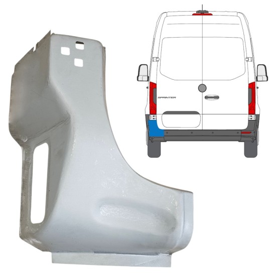 Lamiera di riparazione dell'angolo posteriore per Mercedes Sprinter 2018- / Sinistra 14652